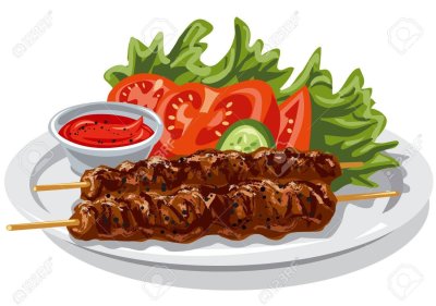 Шашлык нарисованный