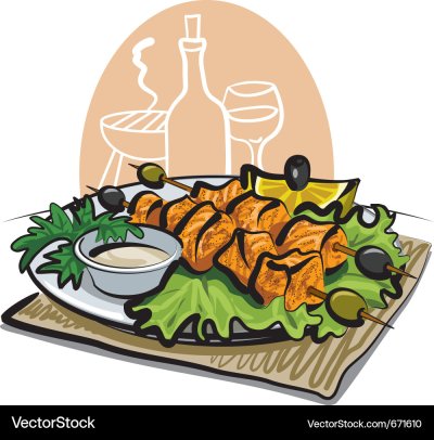 Шашлык рисунок