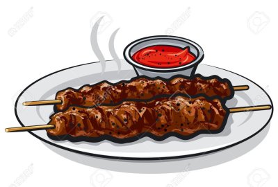 Люля кебаб вектор