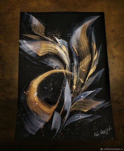 Живопись на черном холсте