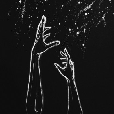 Рисунки белым по черному