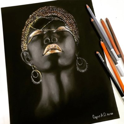 Портрет в африканском стиле