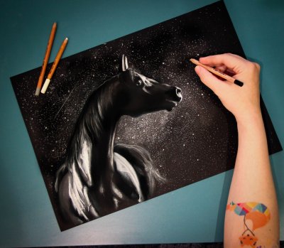 Рисуем на черной бумаге