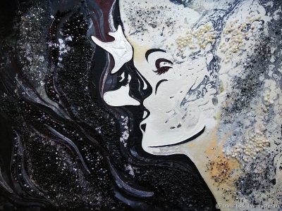 Черно белая живопись