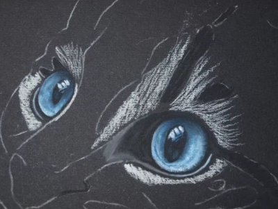 Рисование пастелью на черной бумаге