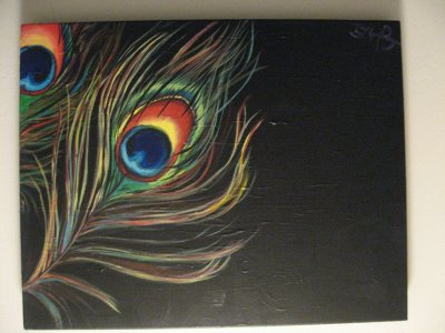 Граттаж Жар птица