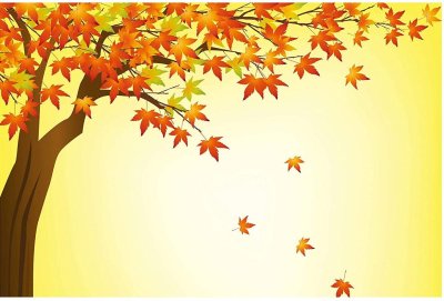 Листья падают с деревьев