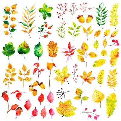 Наклейки листочки