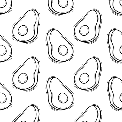 Авокадо рисунок для раскрашивания