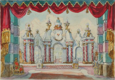 Александр Бенуа театральный эскиз декораций