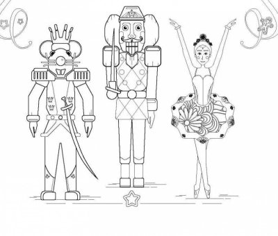 Разукрашка балет Щелкунчик