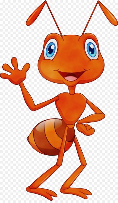 Муравей на белом фоне мультяшный