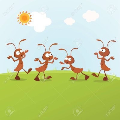 Муравей с кучей для детей