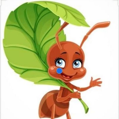 Муравьишка на белом фоне