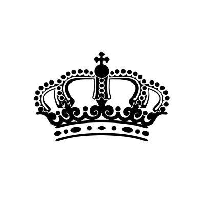 Корона черно белая