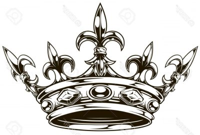 Эскиз тату корона для девушек