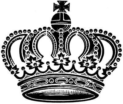 Корона Российской империи черно белая