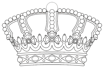 Корона карандашом