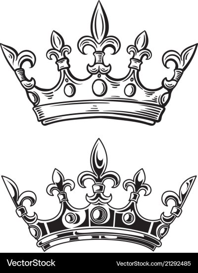 Корона тату эскиз