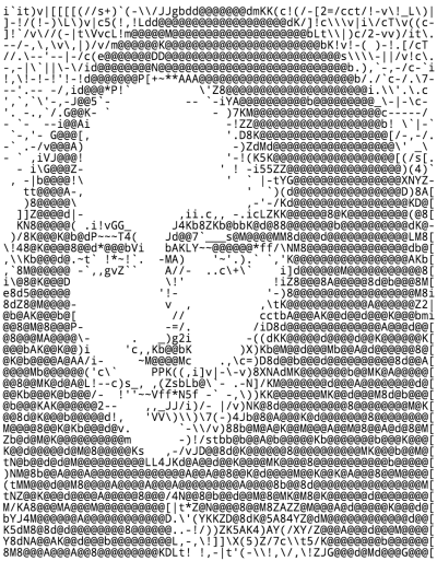 Мона Лиза из ASCII символов