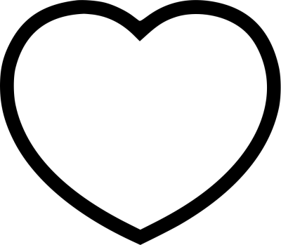 Сердце черно белое