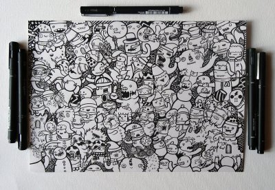 Много мелких рисунков