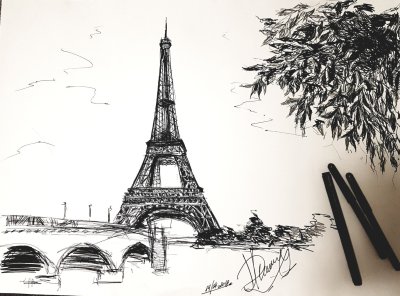 Париж набросок
