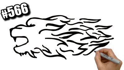 Рисунки чёрным фломастером