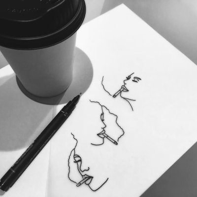 Тату дым Минимализм