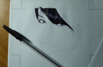 Рисунки чёрным фломастером