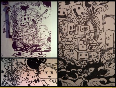 Рисунок маркером на др черный маркер