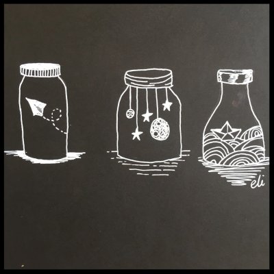 Рисунки на чёрной бумаге лёгкие