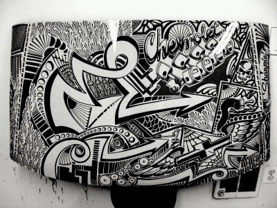 Узоры черным маркером