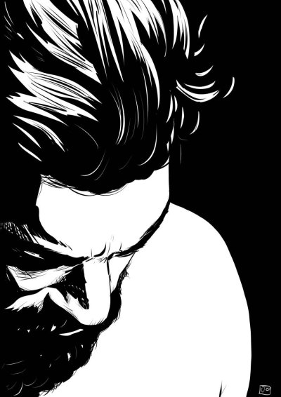 Черно белый арт