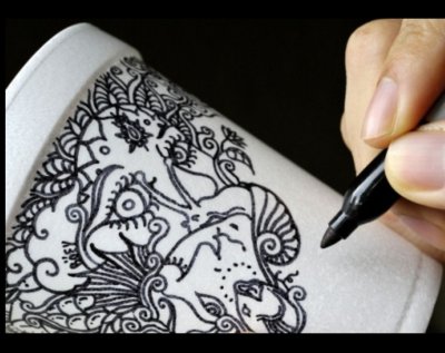 Роспись маркером