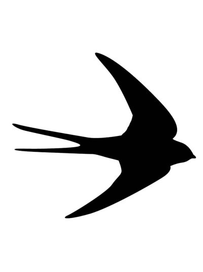 Трафарет ласточки для вырезания