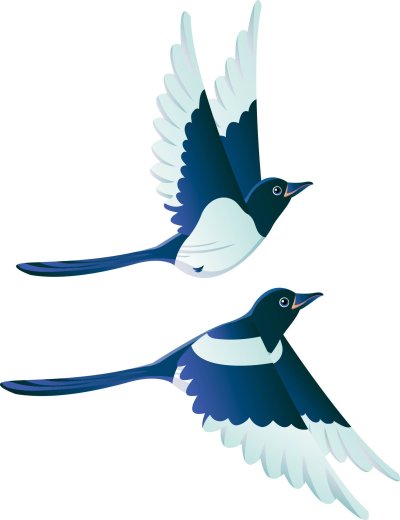 Птицы мультяшные Ласточка
