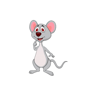 Мышка мультяшная на прозрачном фоне