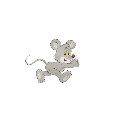 Мышонок для детей на прозрачном фоне