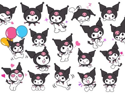 Kuromi hello Kitty Стикеры