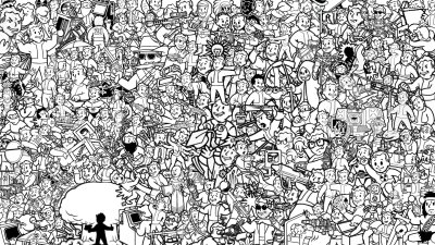 Много мелких рисунков