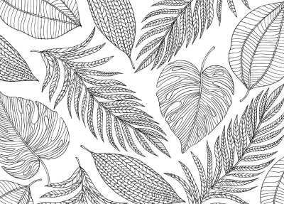 Узор листья вектор