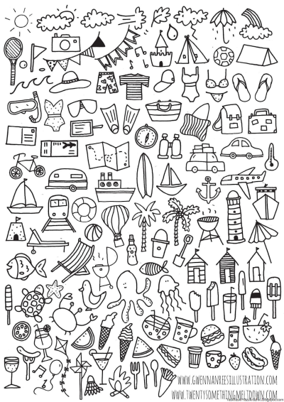 Стикеры для распечатки черно белые