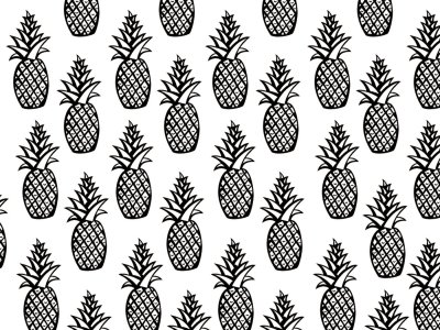 Принты с ананасами