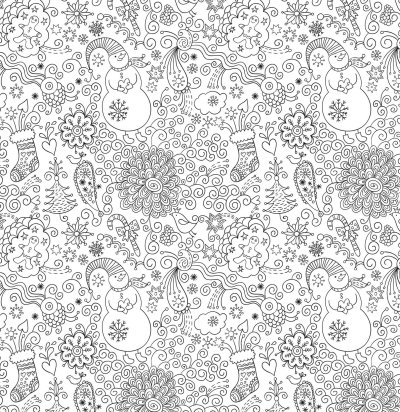 Новогодние раскраски антистресс