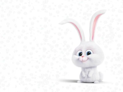 Белый Зайка из мультика Тайная жизнь домашних животных