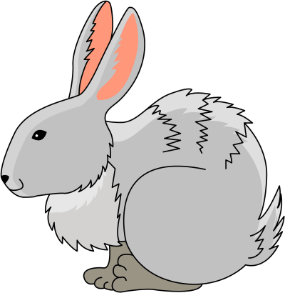 Кролик для детей на прозрачном фоне