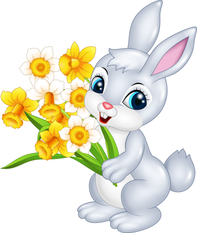 Зайчик с цветочком