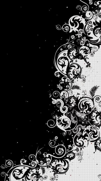 Черные узоры на белом фоне