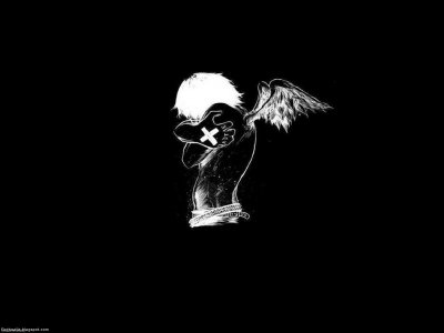 Белые рисунки на темном фоне